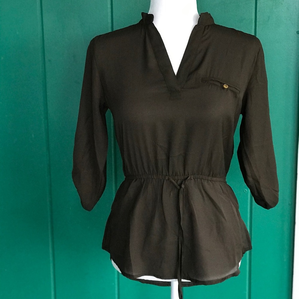 Brand New Women’s Mileage Olive Green Blouse